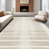 Chic Beige Abstract Linear Motif(Beige)
