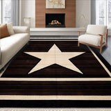 Ultra Soft Area Rug, Non Slip, Stain Resistant, Washable Area Rugs for Living Room, Bedroom, Elegant Earthy Textured Motif(Brown)