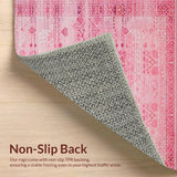 Ultra Soft Area Rug, Non Slip, Stain Resistant, Washable Area Rugs for Living Room, Bedroom, Cute Modern Love Emblem(Pink)