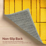 Ultra Soft Area Rug, Non Slip, Stain Resistant, Washable Area Rugs for Living Room, Bedroom, Modern Abstract Yellow Living Room Non-Shedding Rug(Yellow)