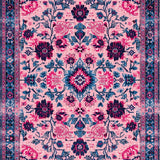 Ultra Soft Area Rug, Non Slip, Stain Resistant, Washable Area Rugs for Living Room, Bedroom, Geometric Tribal Dorm Rug Non Slip Design(Pink)