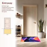 Ultra Soft Area Rug, Non Slip, Stain Resistant, Washable Area Rugs for Living Room, Bedroom, Elegant Fluid Artistic Composition(Purple)