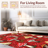 Colorful Mushroom Print with Cheer(Red)