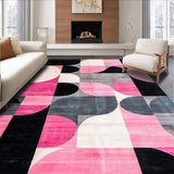 Contemporary Wavy Circular Motif(Pink)