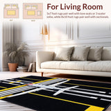 Energetic Jet Stream Patterned Accent(Black)