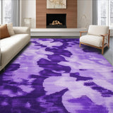 Ultra Soft Area Rug, Non Slip, Stain Resistant, Washable Area Rugs for Living Room, Bedroom, Whimsical Tie-Dyed Dreamscape(Purple)