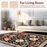 Lively Multicolored Flower(Black)