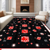Ultra Soft Area Rug, Non Slip, Stain Resistant, Washable Area Rugs for Living Room, Bedroom, Stylish Modern Abstract Elements(Black)