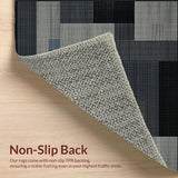 Ultra Soft Area Rug, Non Slip, Stain Resistant, Washable Area Rugs for Living Room, Bedroom, Trendy Modernist Trellis Visual(Gray)