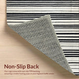 Ultra Soft Area Rug, Non Slip, Stain Resistant, Washable Area Rugs for Living Room, Bedroom, Contemporary Black White Rug(Black)