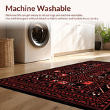 Ultra Soft Area Rug, Non Slip, Stain Resistant, Washable Area Rugs for Living Room, Bedroom, Unique Gaming-Inspired Graphic Layout(Black)