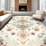 Ultra Soft Area Rug, Non Slip, Stain Resistant, Washable Area Rugs for Living Room, Bedroom, Modern Boho Ivory Beige Area(Beige)