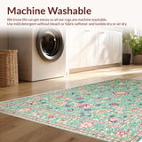 Ultra Soft Area Rug, Non Slip, Stain Resistant, Washable Area Rugs for Living Room, Bedroom, Cream Green Nursery Playroom Stain-Resistant Rug(Green)
