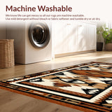 Ultra Soft Area Rug, Non Slip, Stain Resistant, Washable Area Rugs for Living Room, Bedroom, Minimalist Earthy Patterned Inspiration(Brown)