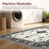 Cozy Black and Ivory Medallion(White)