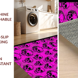 Ultra Soft Area Rug, Non Slip, Stain Resistant, Washable Area Rugs for Living Room, Bedroom, Dramatic Dark-Themed Welcome Mat(Pink)