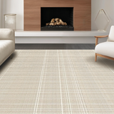 Ultra Soft Area Rug, Non Slip, Stain Resistant, Washable Area Rugs for Living Room, Bedroom, Rustic Fuzzy Circular Delight(Beige)