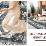 Ultra Soft Area Rug, Non Slip, Stain Resistant, Washable Area Rugs for Living Room, Bedroom, Vintage Grey Living Room Stain-Resistant Area Rug(Blue)