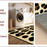 Fluffy Leopard Print Faux Fur(Beige)