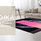 Ultra Soft Area Rug, Non Slip, Stain Resistant, Washable Area Rugs for Living Room, Bedroom, Dreamy Pastel Moonlit Design(Pink)