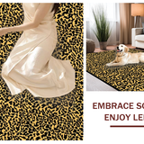Ultra Soft Area Rug, Non Slip, Stain Resistant, Washable Area Rugs for Living Room, Bedroom, Trendy Warm Toned Design(Gold)