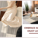 Ultra Soft Area Rug, Non Slip, Stain Resistant, Washable Area Rugs for Living Room, Bedroom, Contemporary Textured Hide Design(Beige)