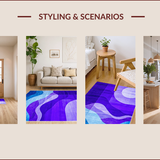 Ultra Soft Area Rug, Non Slip, Stain Resistant, Washable Area Rugs for Living Room, Bedroom, Chic Ombre Gradient Harmony(Purple)