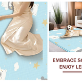 Ultra Soft Area Rug, Non Slip, Stain Resistant, Washable Area Rugs for Living Room, Bedroom, Cute Creatures Cozy Atmosphere(Blue)