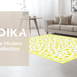 Ultra Soft Area Rug, Non Slip, Stain Resistant, Washable Area Rugs for Living Room, Bedroom, Whimsical Daisy Arrangement for Cozy Vibes(Yellow)