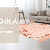 Ultra Soft Area Rug, Non Slip, Stain Resistant, Washable Area Rugs for Living Room, Bedroom, Elegant Soft Color Wave Design(Pink)