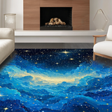 Ultra Soft Area Rug, Non Slip, Stain Resistant, Washable Area Rugs for Living Room, Bedroom, Dynamic Galactic Swirl Design(Blue)
