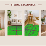 Ultra Soft Area Rug, Non Slip, Stain Resistant, Washable Area Rugs for Living Room, Bedroom, Large Kids Play Mat for Group Learning(Green)