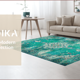 Elegant Distressed Geometric Touch(Green)