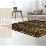 Ultra Soft Area Rug, Non Slip, Stain Resistant, Washable Area Rugs for Living Room, Bedroom, Vibrant Leopard-Inspired Texture(Brown)