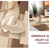 Ultra Soft Area Rug, Non Slip, Stain Resistant, Washable Area Rugs for Living Room, Bedroom, Sophisticated Minimalist Artistic Design(Beige)