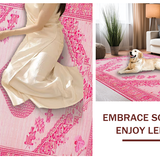 Ultra Soft Area Rug, Non Slip, Stain Resistant, Washable Area Rugs for Living Room, Bedroom, Cozy Pink Abstract Texture(Pink)