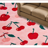 Ultra Soft Area Rug, Non Slip, Stain Resistant, Washable Area Rugs for Living Room, Bedroom, Feminine Fruit-Inspired Aesthetic(Pink)