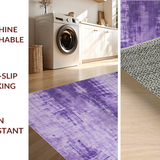 Ultra Soft Area Rug, Non Slip, Stain Resistant, Washable Area Rugs for Living Room, Bedroom, Lush Fluffy Contemporary Vibe(Purple)