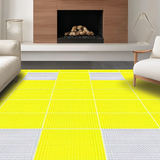 Ultra Soft Area Rug, Non Slip, Stain Resistant, Washable Area Rugs for Living Room, Bedroom, Warm Cozy Patchwork Feel(Yellow)