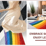 Ultra Soft Area Rug, Non Slip, Stain Resistant, Washable Area Rugs for Living Room, Bedroom, Abstract Ultra-Thin Geometric(Gray)