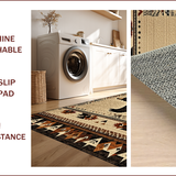Ultra Soft Area Rug, Non Slip, Stain Resistant, Washable Area Rugs for Living Room, Bedroom, Nature-Inspired Lodge Charm(Beige)