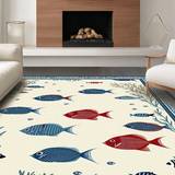 Contemporary Fish Patterned Statement(Ivory)