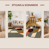 Ultra Soft Area Rug, Non Slip, Stain Resistant, Washable Area Rugs for Living Room, Bedroom, Elegant Warm Tones Animal Motif(Gray)