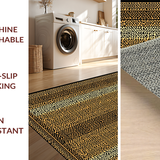 Ultra Soft Area Rug, Non Slip, Stain Resistant, Washable Area Rugs for Living Room, Bedroom, Modern Chic Faux Fur Motif(Gold)