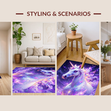 Ultra Soft Area Rug, Non Slip, Stain Resistant, Washable Area Rugs for Living Room, Bedroom, Unique Celestial Playful Pattern(White)