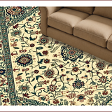 Ultra Soft Area Rug, Non Slip, Stain Resistant, Washable Area Rugs for Living Room, Bedroom, Natural Green Entryway Rug with Intricate Details(Beige)