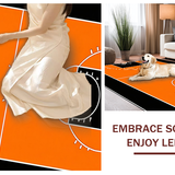 Ultra Soft Area Rug, Non Slip, Stain Resistant, Washable Area Rugs for Living Room, Bedroom, Bold Basketball Iconic Imagery(Orange)