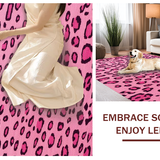 Ultra Soft Area Rug, Non Slip, Stain Resistant, Washable Area Rugs for Living Room, Bedroom, Cute Cozy Animalistic Flair(Pink)