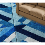 Ultra Soft Area Rug, Non Slip, Stain Resistant, Washable Area Rugs for Living Room, Bedroom, Space-Themed Round Kids Playroom Rug Washable(Blue)