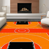 Ultra Soft Area Rug, Non Slip, Stain Resistant, Washable Area Rugs for Living Room, Bedroom, Youthful Sports Enthusiast Floor Decor(Orange)